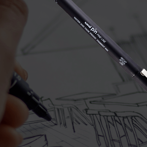 Technical drawing felt-tip pens