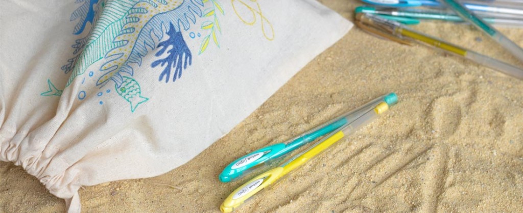 Personalise a beach bag with creative Signo pens