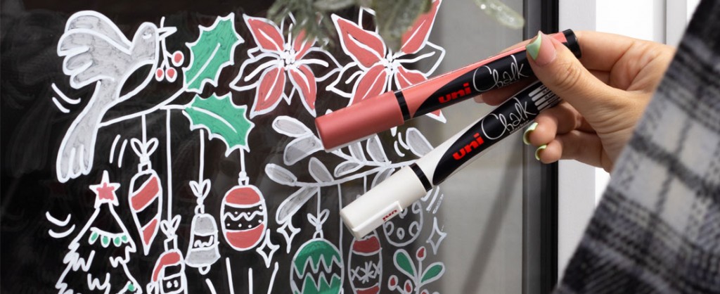 Decorate your windows for Christmas with Chalk Markers!
