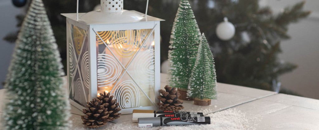 Christmas DIY: Decorate a lantern with Chalk markers