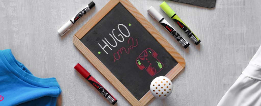 Make your own chalkboard coat-peg using our Chalk markers