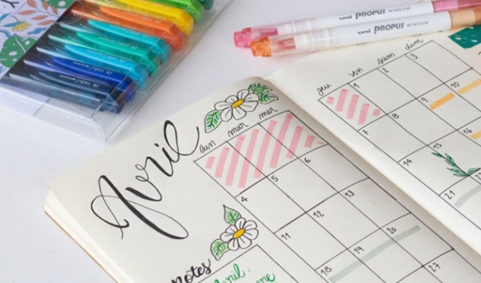 Bullet Journal: create your calendar with Signo Colors