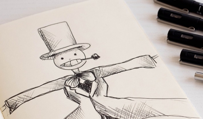 Draw a scarecrow with Uni Pin